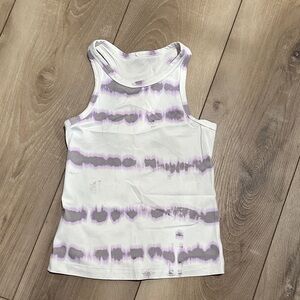 Chic Purple and White LuLulemon Tie-Dye Tank Top Sz 4